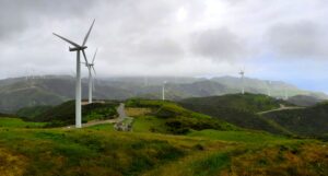 Wind Farm Turbines under Moody Sky - S Stephen